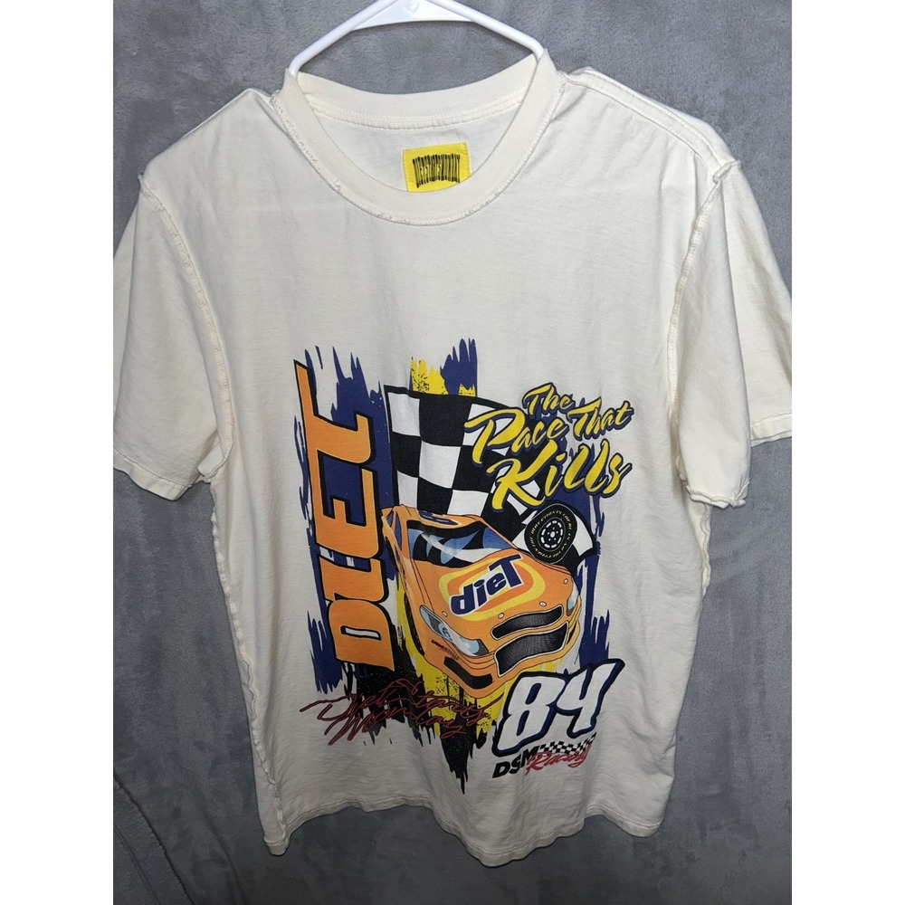 Diet Starts Monday T-Shirt Auto Tee The Pace That Kills Gray 100% Cotton sz s